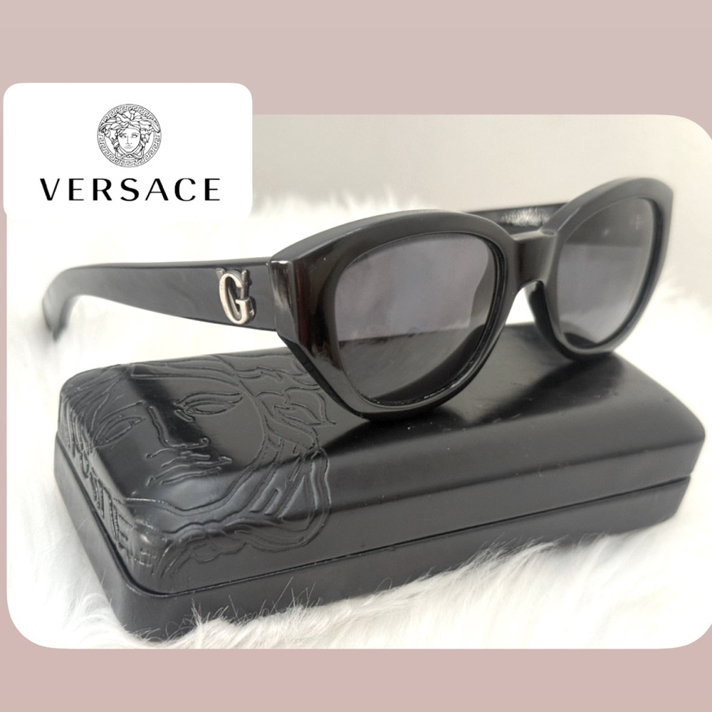GIANNI VERSACE GV Logo Black Sunglasses